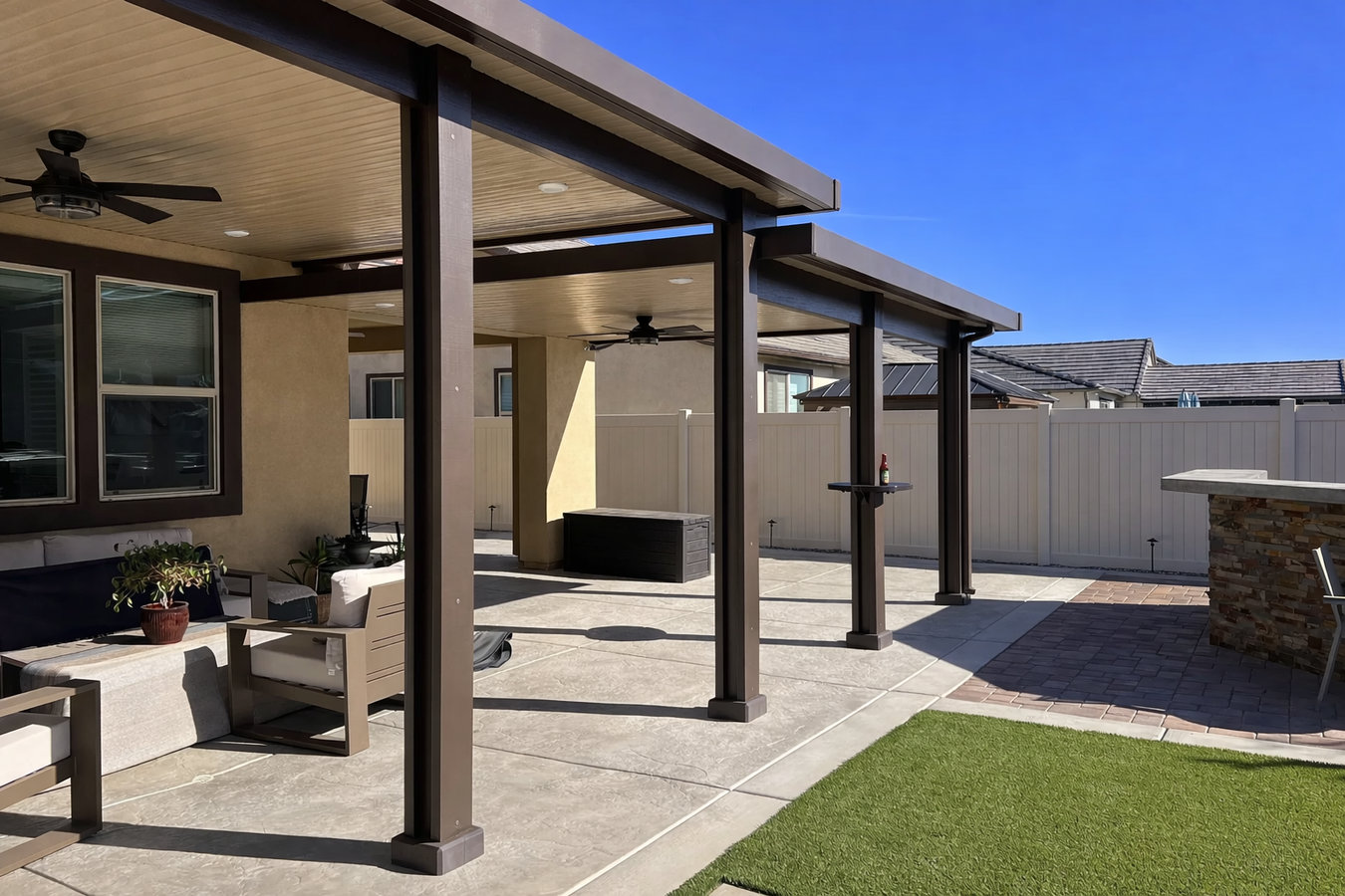 Patio cover installation